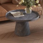 MANUS - Table Basse Gris Foncé - 80 cm