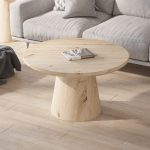 LUKAS - Table Basse Effet Chêne Vieilli - 80cm
