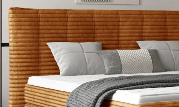 LUCY - Lit Coffre Box Spring avec Matelas Bonnell