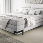 KANO - Lit Coffre Box Spring avec Matelas Bonnell
