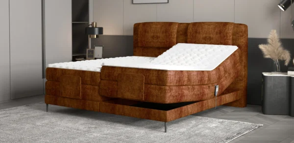 WAVE - Lit Électrique Box Spring avec Matelas à Ressorts
