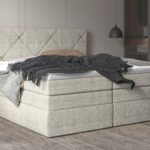 LUNGO - Lit Coffre Box Spring avec Matelas Bonnell