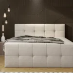 MEDINO - Lit Coffre Box Spring avec Matelas Bonnell