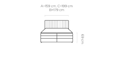 MINOLA – Lit Coffre Box Spring avec Matelas Bonnell