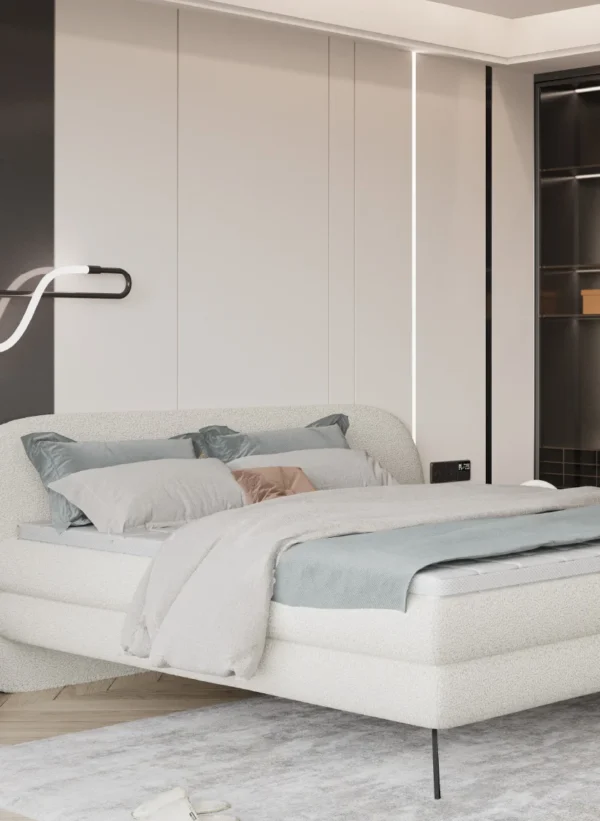 OVO - Lit Box Spring avec Tête de Lit