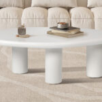 TAVIRA - Table Basse Effet Ciment - 120 cm