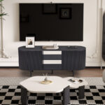 Lagos II - Meuble TV en Effet Brun Foncé - 140 cm