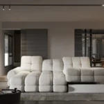 THALES Mini - Canapé d'angle avec assise électrique et coffre de rangement - 283 x 172 cm